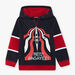 Navy blue and red hoodie with rowing motif child boy