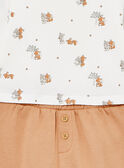 Hazelnut and ecru top, pants and bandana set LOGAN / 24H0CG13ENS821