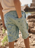 Blue shorts with tropical print FLUPOAGE / 23E3PGQ2BER205