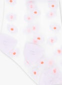 Transparent socks with purple flowers DASOETTE / 22H4PF51SOC961