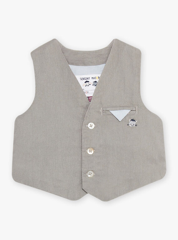 Baby boy sage green vest CYBERNARD / 22E1BG11VSMG610