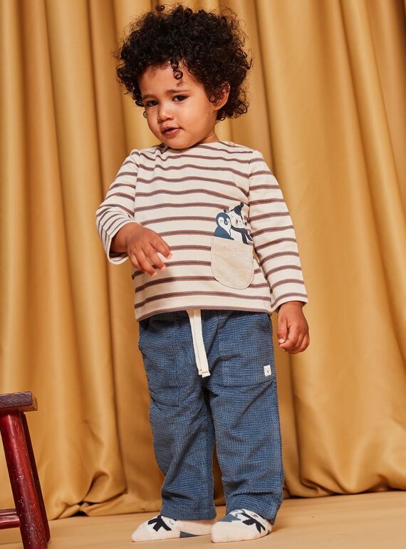 Beige striped t-shirt DASAM / 22H1BGY3TMLA001