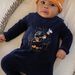 Hallowen print velvet sleep suit and beanie