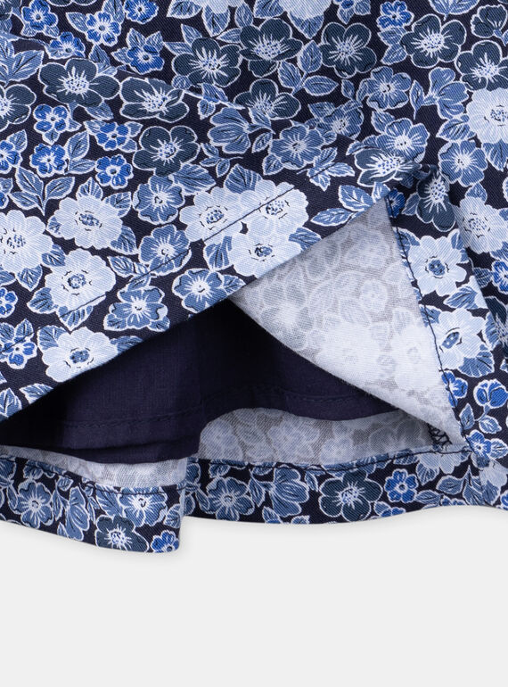 Blue and white floral print dress LACECILE / 24H1BFJ1ROB070