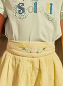 Pale Yellow Embroidered Shorts KLISHETTE / 24E2PFR1SHO103