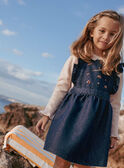 Embroidered denim dress child girl CARLETTE / 22E2PF71CHSP274