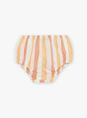 Ecru dress and panties with stripes print FAUNA / 23E1BFP2ROB001