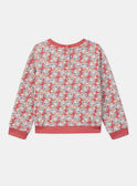 Floral fleece sweatshirt with a sequinned flower  KISWETTE / 24E2PFC1SWE410