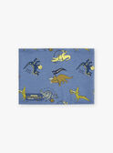 Slate blue snood with dinosaur print GESNOODAGE / 23H4PG81SNOC203