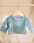 Arctic blue knitted cardigan for birth girl COLAS / 22E0CGC1GILC219