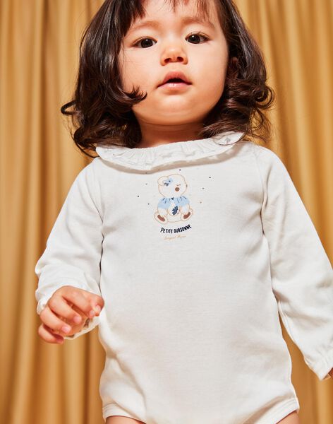 Ecru long sleeve bodysuit DARENE / 22H1BFY1BOD001