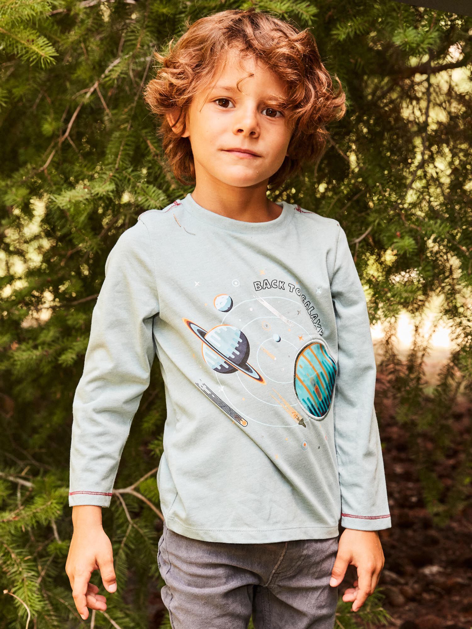 T shirt with space print Boy Sergent Major