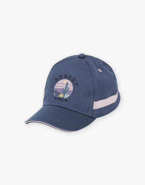 Blue and lilac cap with desert pattern FLACAPAGE / 23E4PGO1CHA714