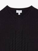 Navy blue wool sleeveless sweater GLYGRANDAGE / 23H3PGN1PUL070
