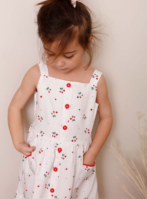 Strawberry print ecru dress ZOLOMETTE / 21E2PFJ1CHS001