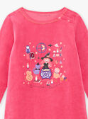 Pink phosphorescent pyjama set with Halloween motif and matching bag, child girl BEBOUETTE / 21H5PFH1PYJD331