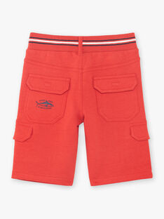 Red Bermuda shorts with pockets for boys ZINOAGE / 21E3PGT2BERF524
