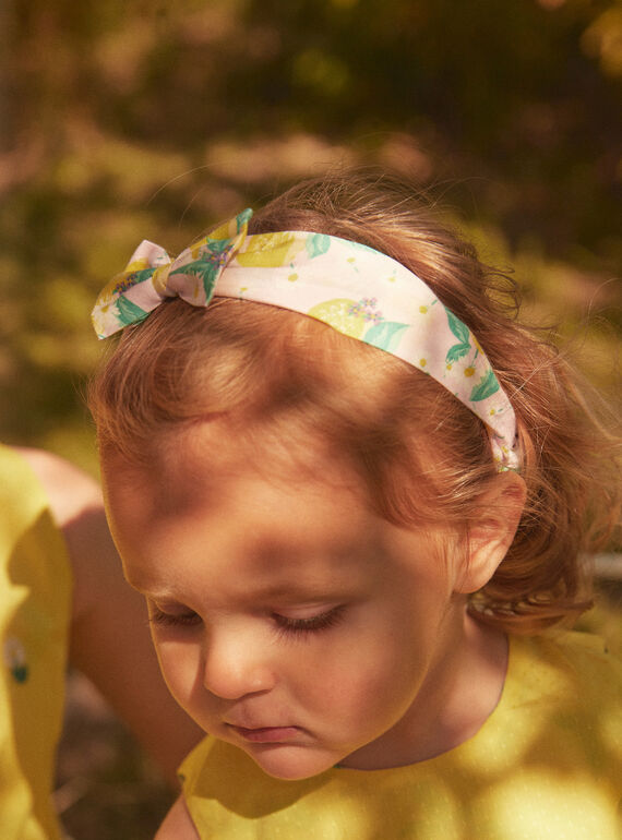 Yellow headband with floral print LAARYA / 24H4BFI1BANH705