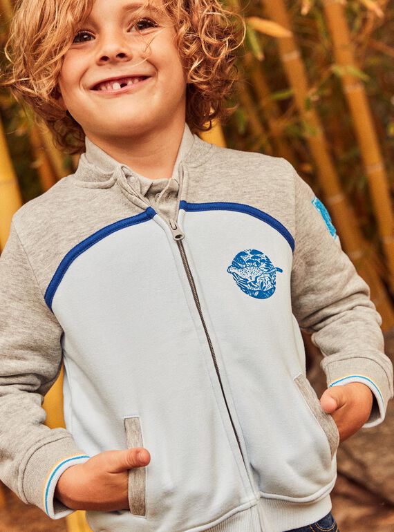 Grey and blueacquard Teddy FABELAGE / 23E3PG81GIL943