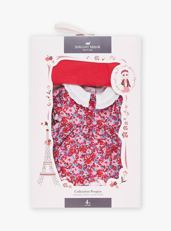 Mon Adorable Poupée doll set, dress, tights and beret SMAFA0049TH4 / 23J7GF32HPO099