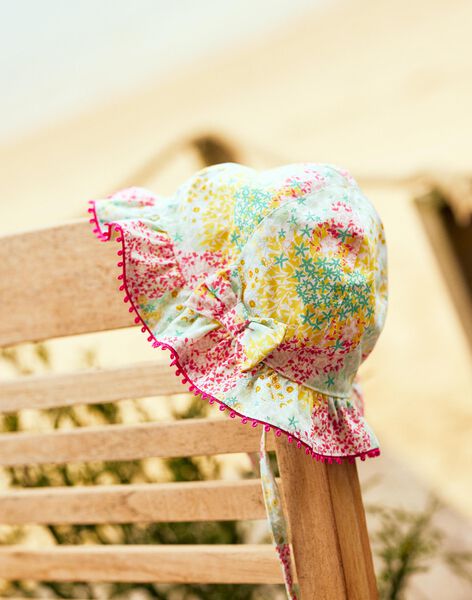 Fancy hat with flowery string print baby girl CASCARLETT / 22E4BFN1CHA811