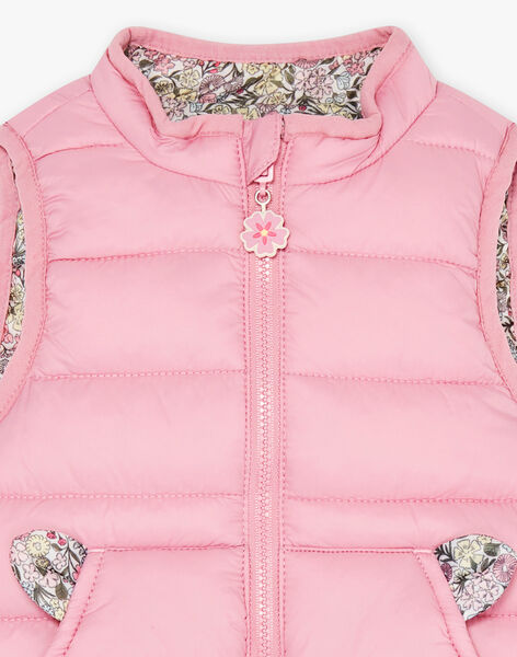 Reversible sleeveless jacket baby girl CIMARION / 22E1BFG1D3E305