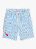 Ecru swim shorts with stripes print FRYMAILLAGE / 23E4PGM4MAI001