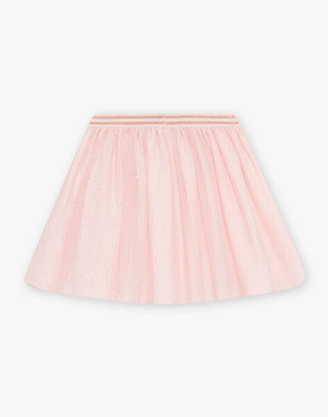 Pink sequined tulle skirt DRATUTETTE / 22H2PFL1JUP309