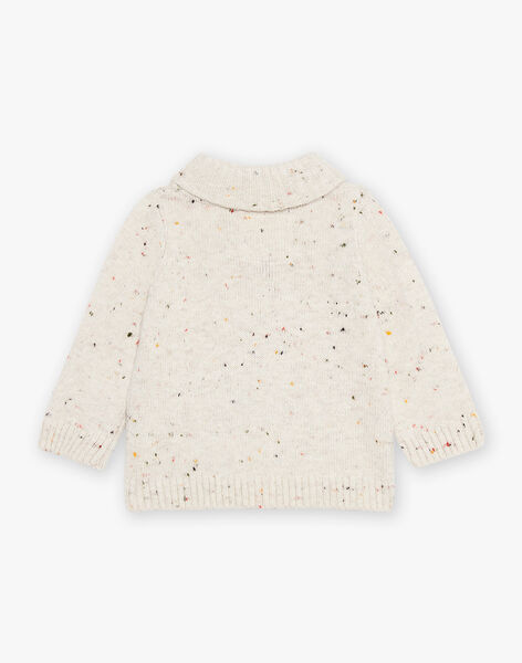 Beige mottled fancy knit sweater DASALOUIS / 22H1BGY1PULA010