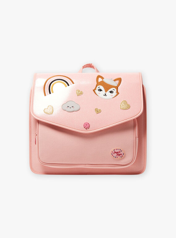 Pink satchel with fantasy motifs child girl BAZINETTE / 21H4PF53BES310