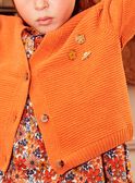 Orange chenille knit cardigan DOCARDETTE / 22H2PFF1CAR405