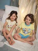 Blue and yellow pyjamas with crocodile print child boy CAPLAGE / 22E5PG51PYJB113