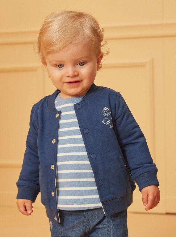 Reversible blue and ecru cardigan LADRISTO / 24H1BGJ1GILC230