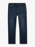 Child boy dark denim jeans with contrasting seams CAZIRAGE1 / 22E3PGF2JEAK005