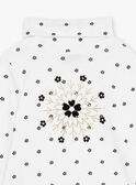 Black and white floral print sweater GLITOPETTE / 23H2PFR1SPL001