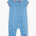 Baby girl blue floral print jumpsuit
