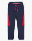Navy blue jogging suit with red inserts FRIMELAGE1 / 23E3PGJ2JGB070