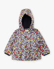 Baby girl's navy blue hooded raincoat BININA / 21H1BFC1IMP070