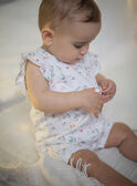 Short sleeveless romper with rabbit and flower print CEGINNA / 22E5BF53GRE000