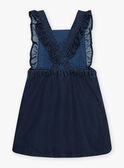 Embroidered denim dress child girl CARLETTE / 22E2PF71CHSP274