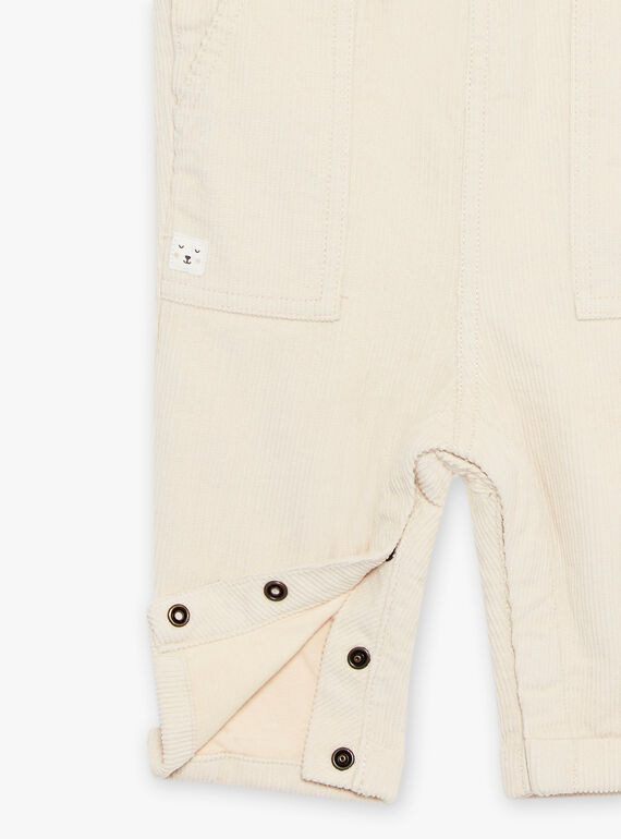Off white corduroy long jumpsuit DASACHA / 22H1BGY1SALA001