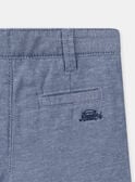 Blue embroidered Bermuda shorts KREBERAGE / 24E3PGL2BER205