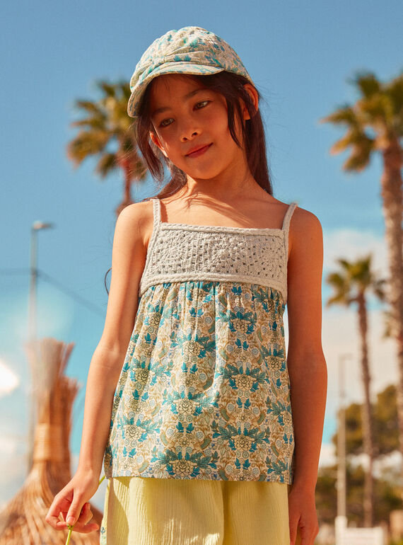 Floral Lace Green Tank Top KLIPIPETTE / 24E2PFR3DEB005