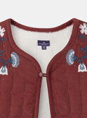 Red CARDIGAN WHITHOUT SLEEVES NLUMUETTE / 25H2PFX1CSM506