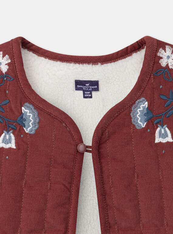 Red CARDIGAN WHITHOUT SLEEVES NLUMUETTE / 25H2PFX1CSM506