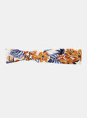 White headband with multicoloured flowers and fish print KAZELIE / 24E4BFS1BAN001