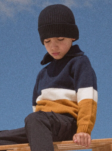 Navy PULLOVER NLOPULAGE / 25H3PGW1PUL070