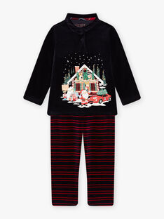 Child boy's navy blue Christmas pajamas BOBIAGE / 21H5PGI2PYJ070