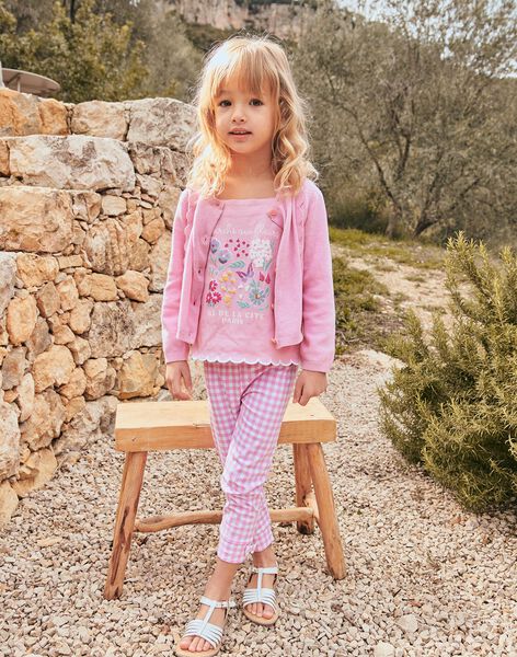 Pink floral T-shirt FLEXIBETTE / 23E2PFS1TMCD303