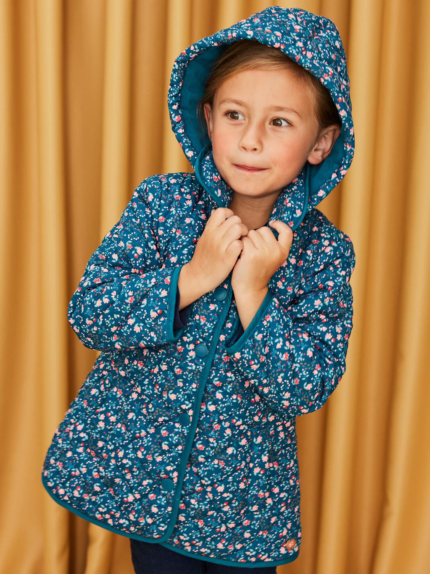 Girl quilted jacket cheap